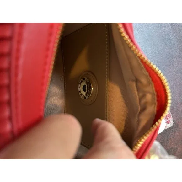 Love Moschino Red Hobo Bag Small New with Dust Bag Zip